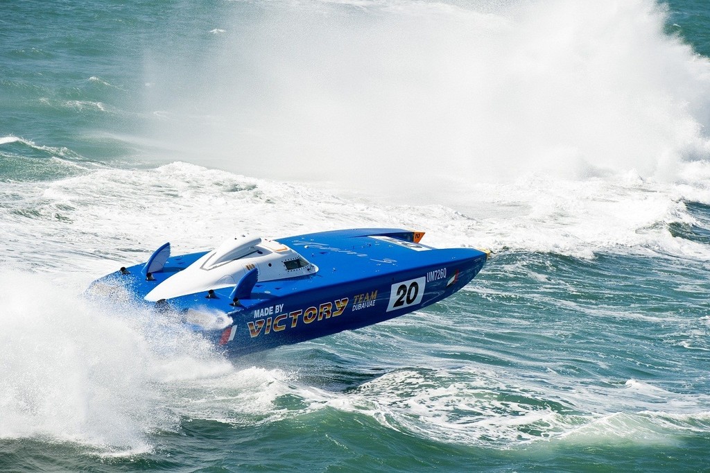 'Team 3' shows the excitement of offshore powerboat racing as it battles boisterous seas off Mackay last year. - Offshore racers head for NQ &copy; Andrew Gricks http://www.andrewgricksphotography.com